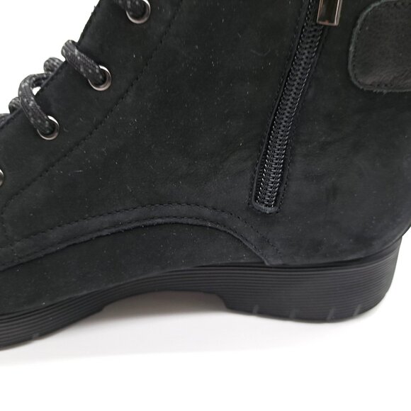 Munro Women's Buckley Black Nubuck Leather Boots - Size 9.5W - Picture 7 of 13